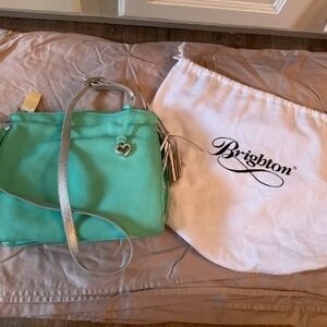 Brighton Turquoise Shoulder Bag with Silver Details